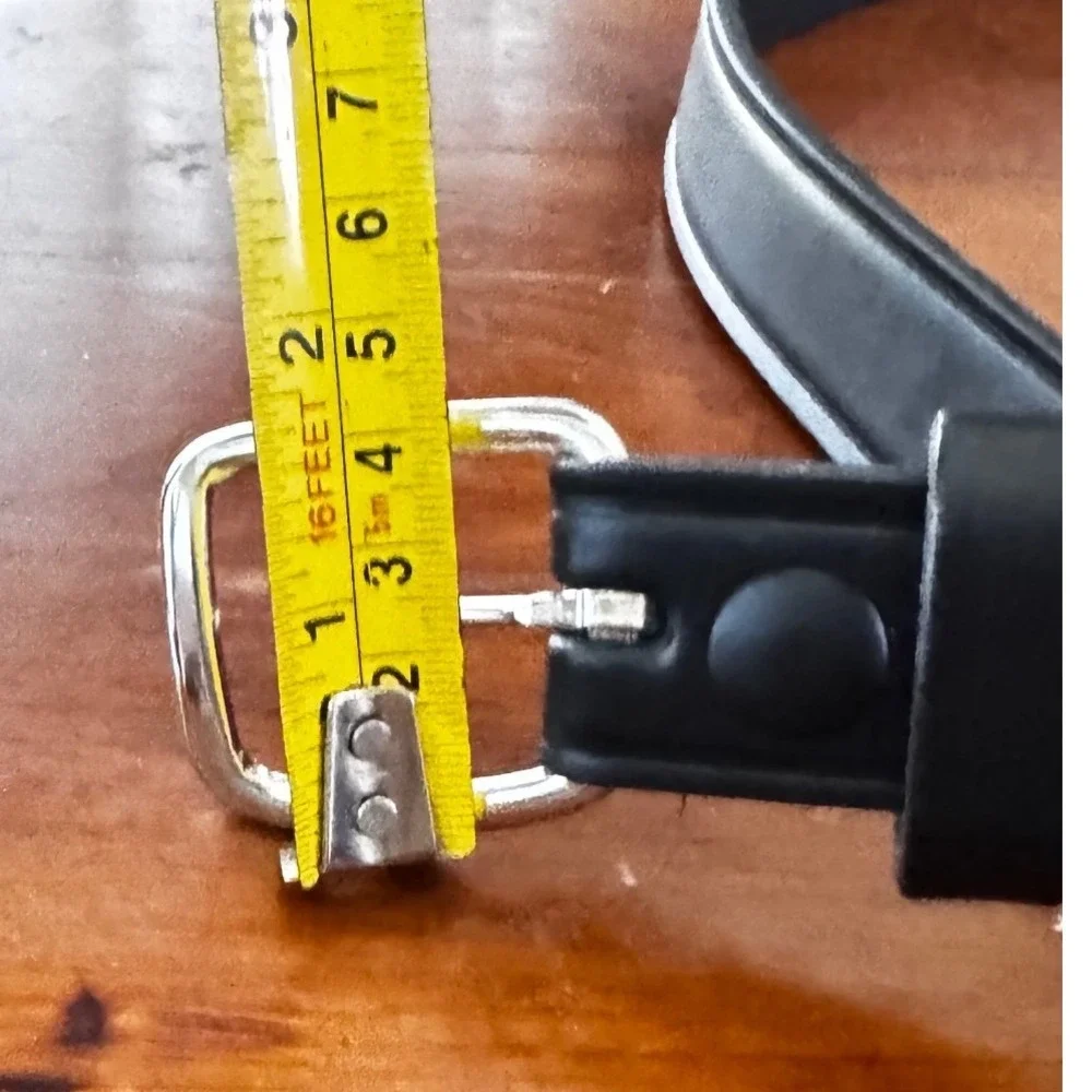 Boston Leather 6607 US Postal‎ Approved Black Leather Belt Mens 40  USA EUC